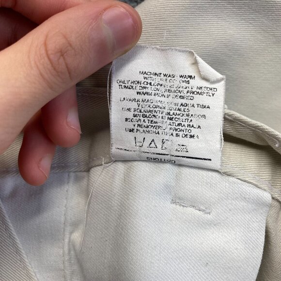 Bill Blass Pants Men Size 34x32 Tan Cotton Blend Pleated Classic Fit - Picture 8 of 9